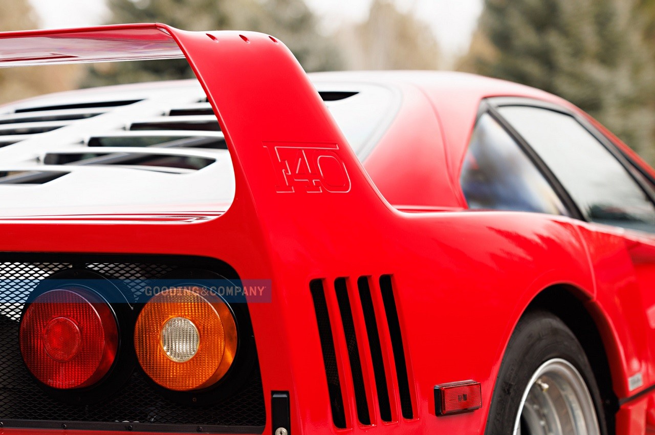 Ferrari F40 1991 all'asta Gooding &amp; Company ad Amelia Island 2022